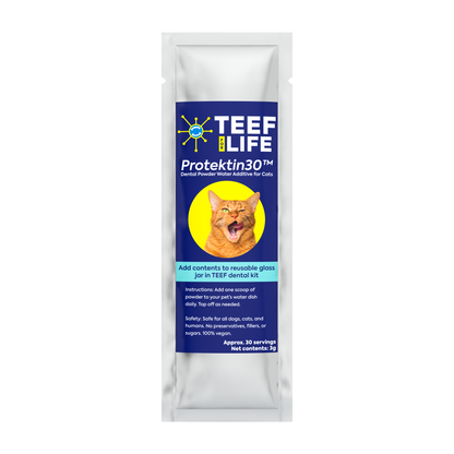 Navulverpakking: TEEF for Life - Protektin30™ Prebiotisch voedingssupplement, Tandpoeder voor Katten